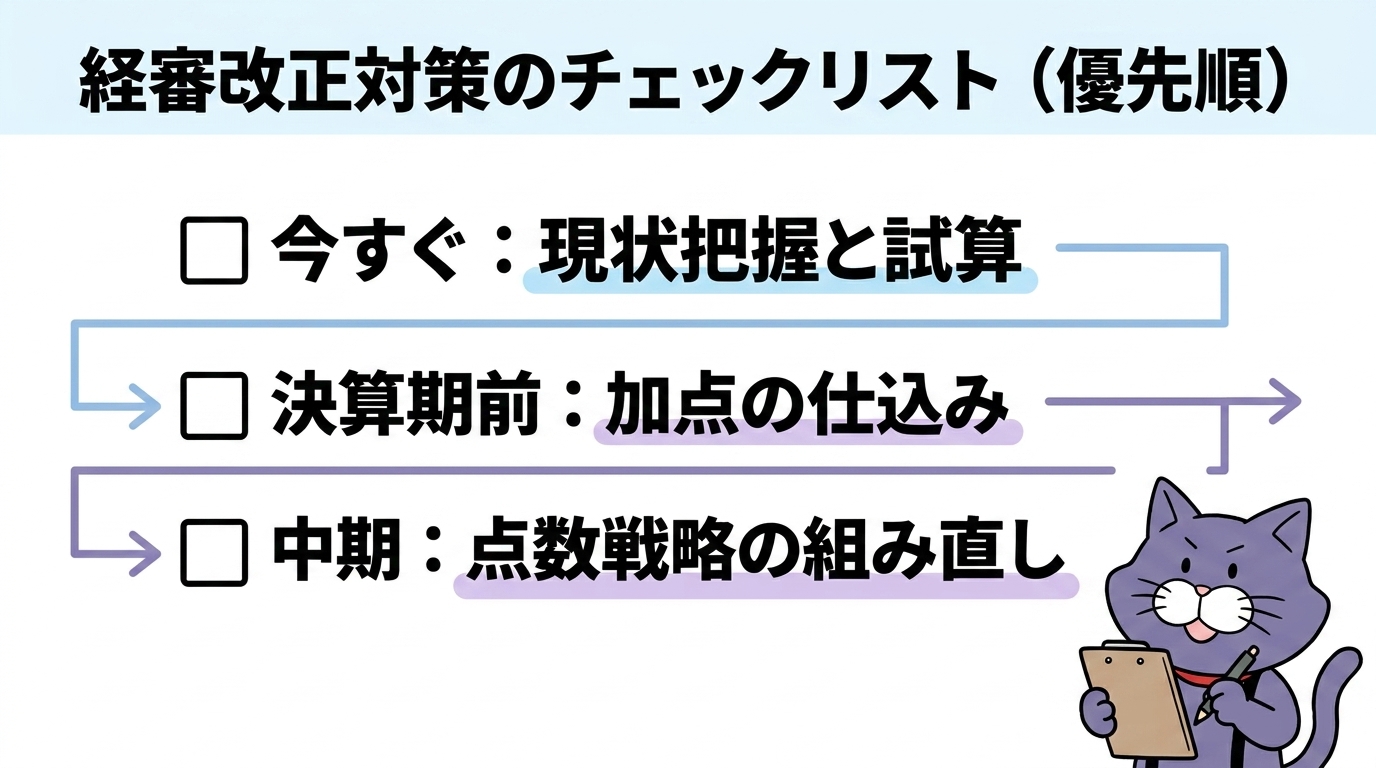 経審改正対策チェックリスト（中小建設業向け）