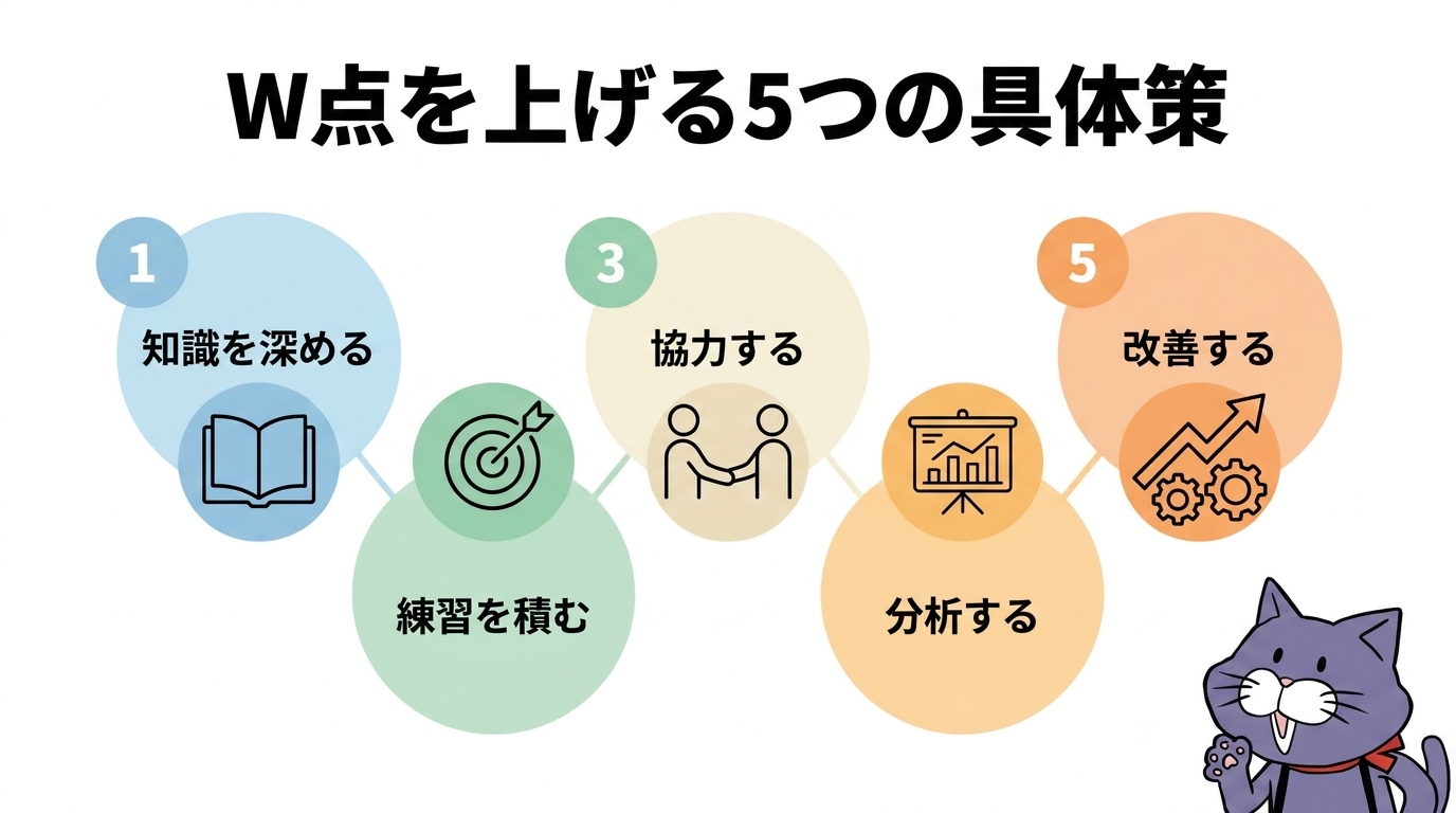 W点を上げる具体策のチェックリスト図