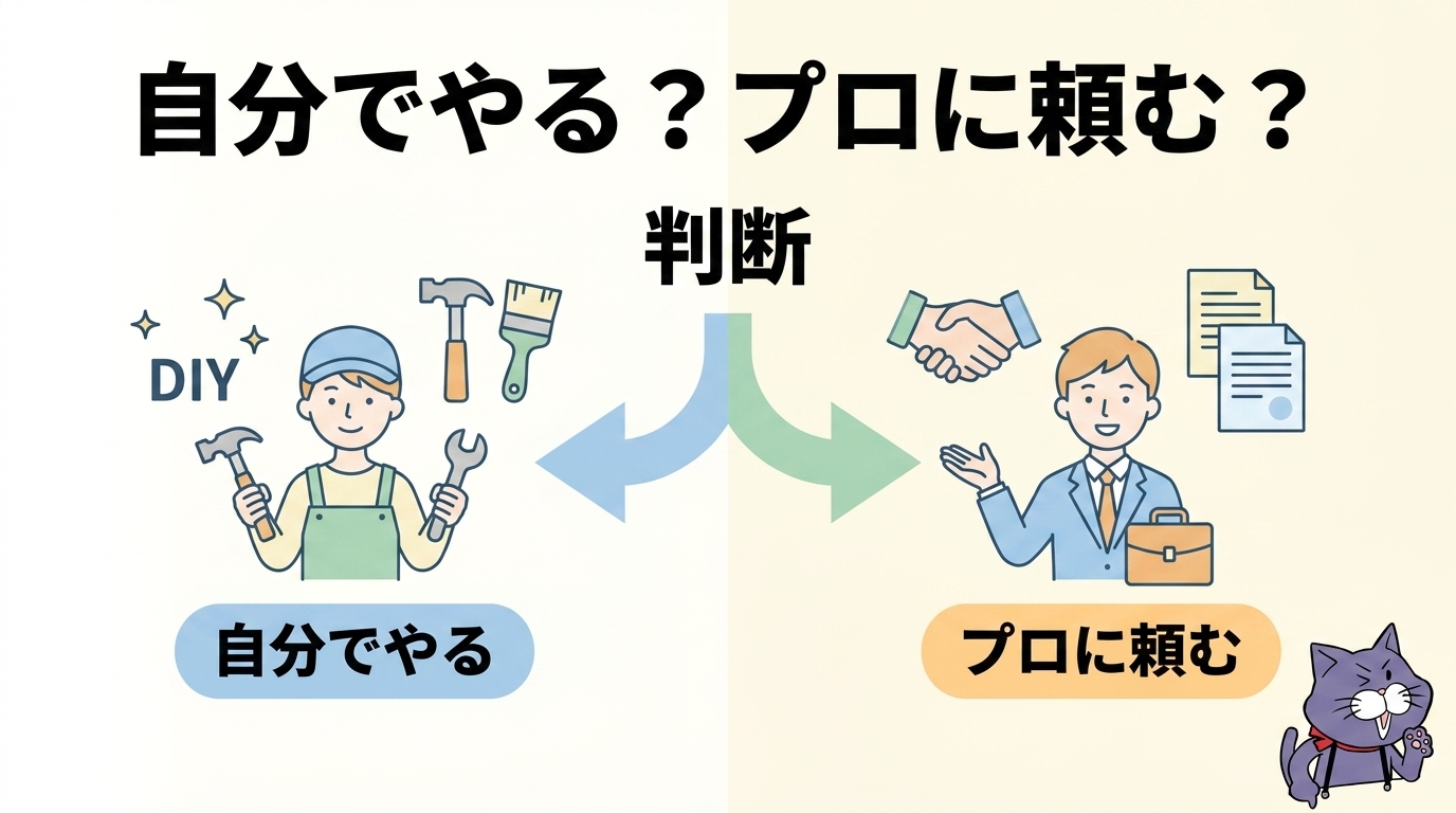 自分で申請するか専門家に頼むかの分かれ道