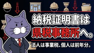 納税証明書は県税事務所へ