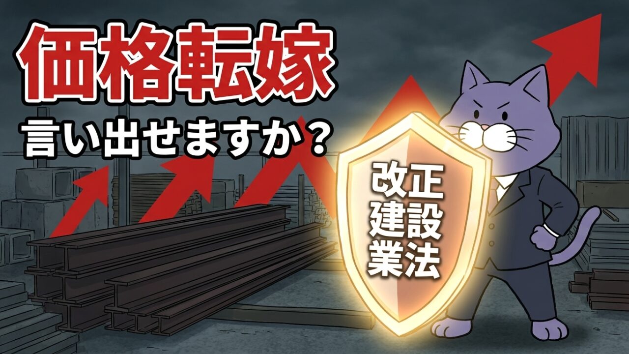 値上げを言い出せない建設業者へ｜資材高を価格転嫁する武器＝改正建設業法