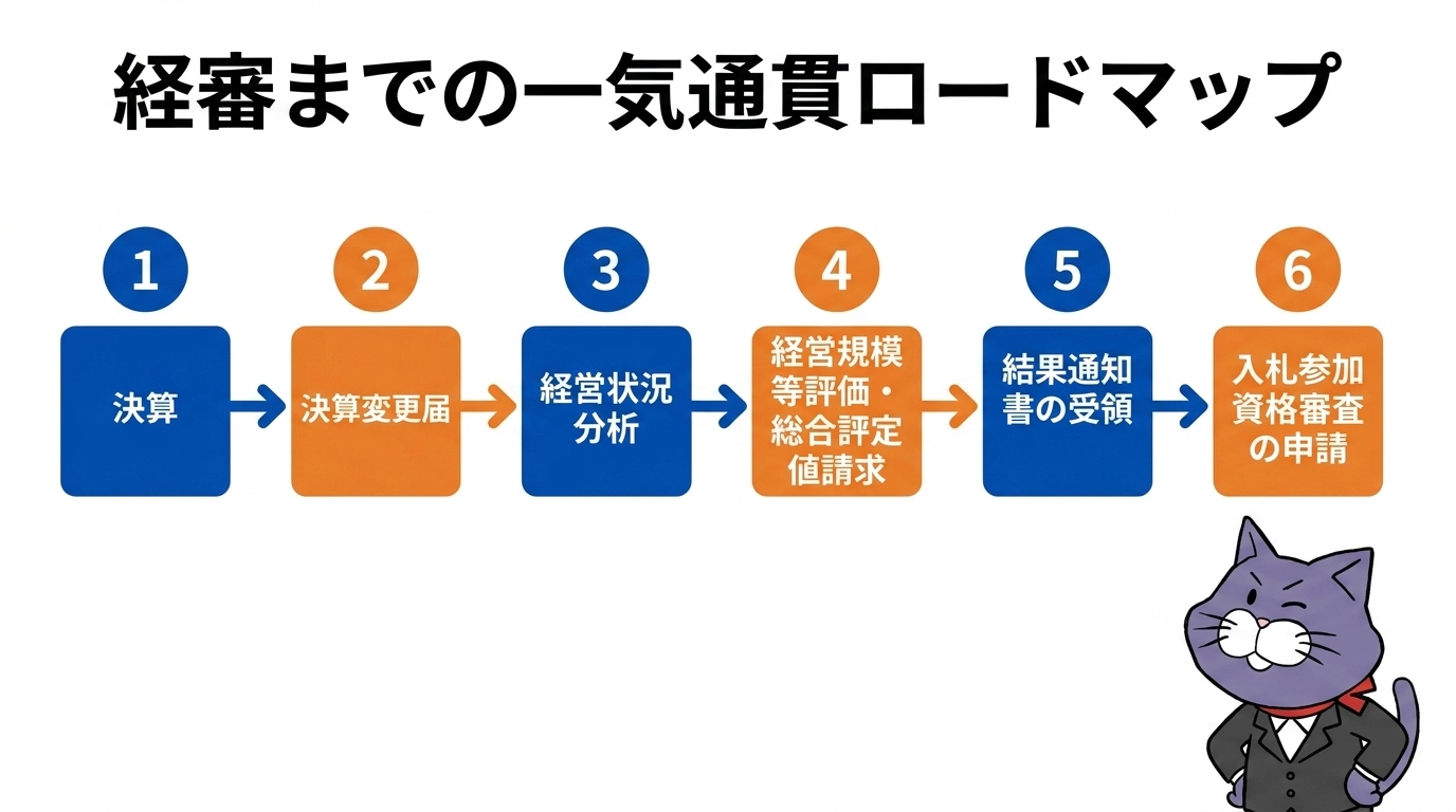 経審までの一気通貫ロードマップ