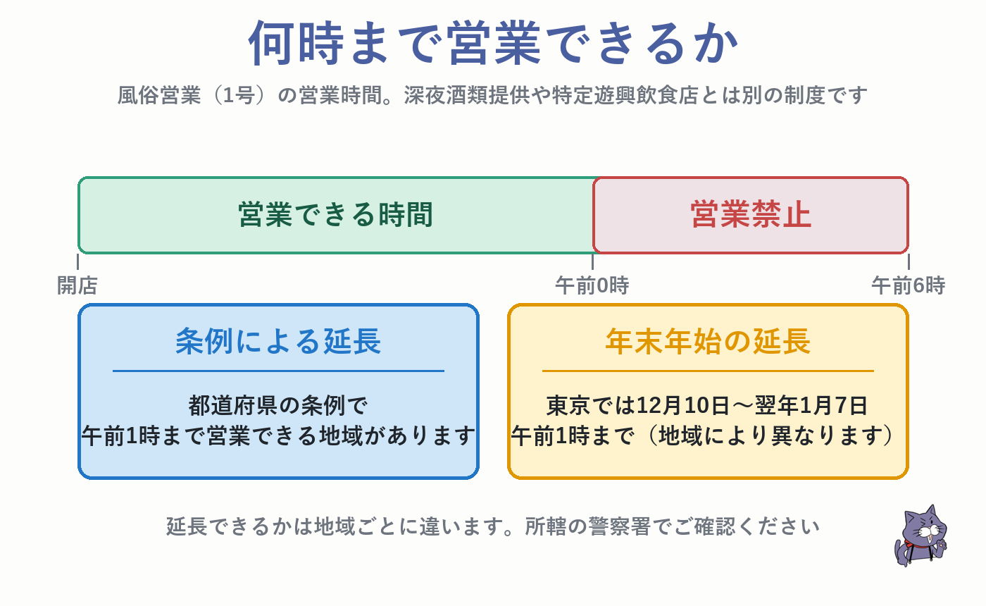 風俗営業（1号）の営業時間の制限