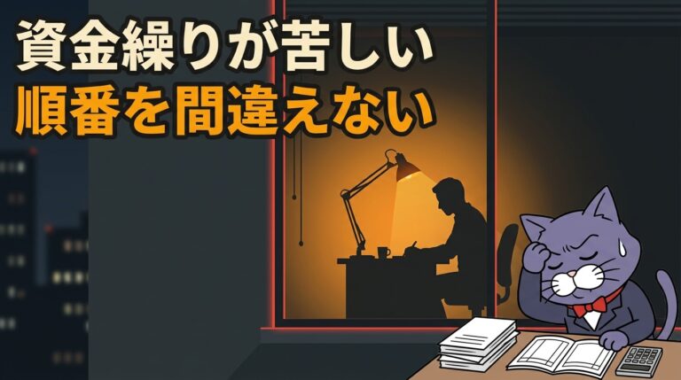 建設業の資金繰りが苦しい。順番を間違えると許可と経審の点数まで失う