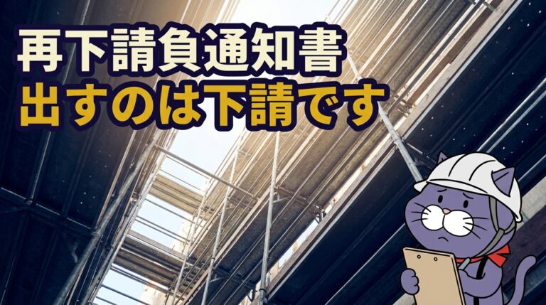 再下請負通知書を出すのは元請ではなく下請