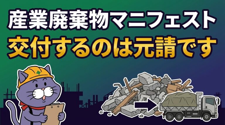産業廃棄物マニフェストを交付するのは元請業者