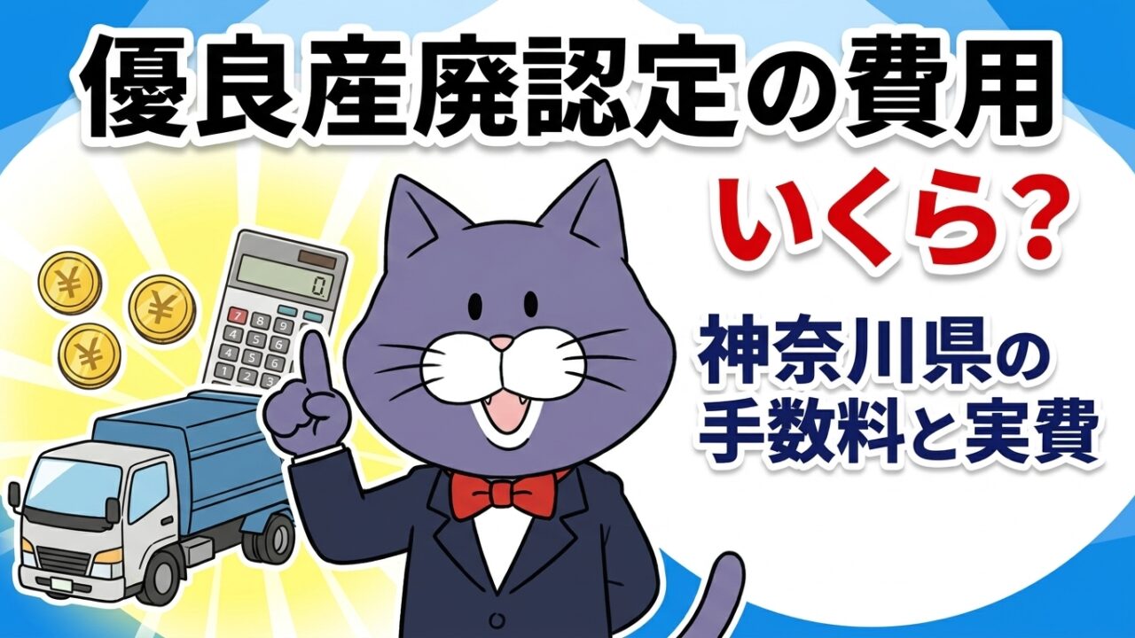 優良産廃処理業者認定制度の費用はいくらか、神奈川県の手数料と実費を解説