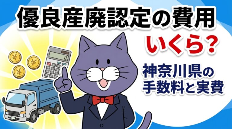 優良産廃処理業者認定制度の費用はいくらか、神奈川県の手数料と実費を解説