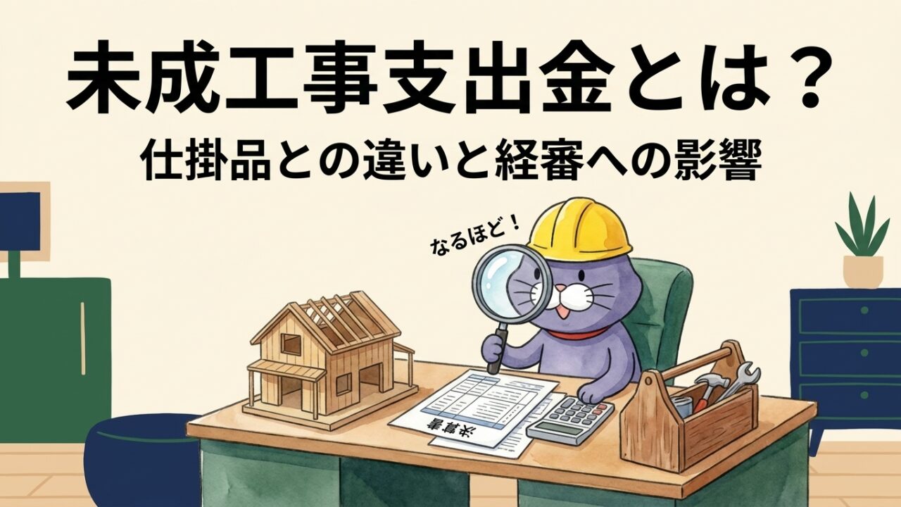 未成工事支出金とは？仕掛品との違いと経審への影響