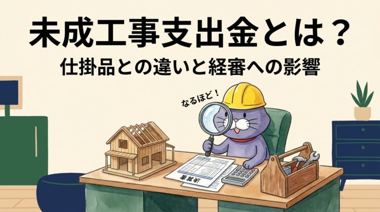 未成工事支出金とは?仕掛品との違いと経審への影響