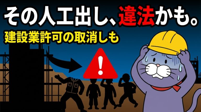 その人工出し、違法かも。建設業許可の取消しも